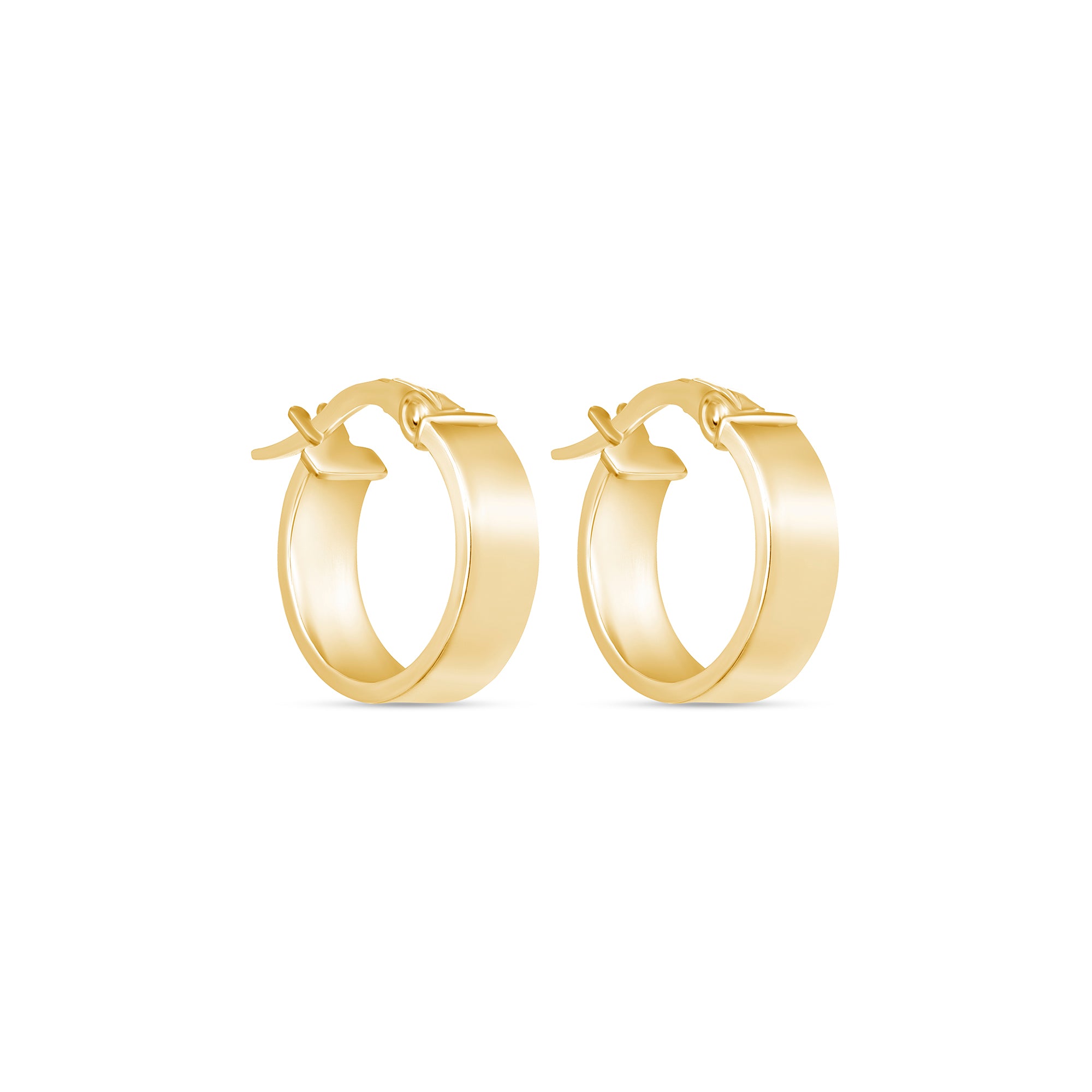 14K Gold Huggie Hoop Earrings