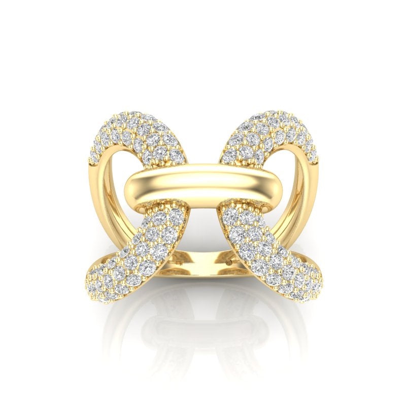 14K Gold Luxe Papillon Diamond Ring - Abtin & Company