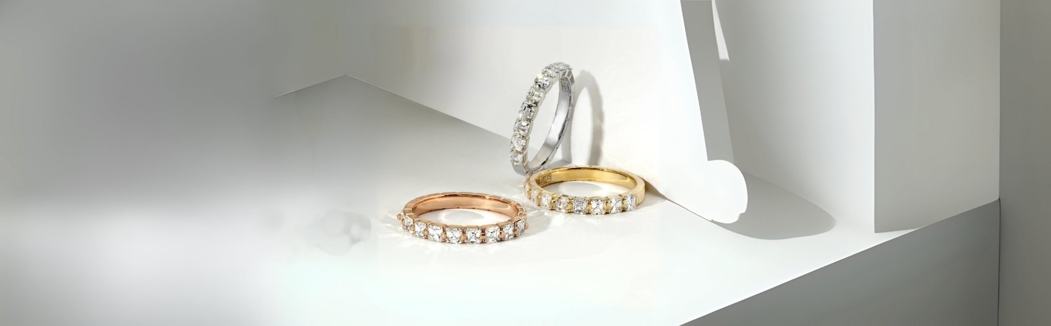 Ascher Cut Lab Diamond Bands - Abtin & Co. 