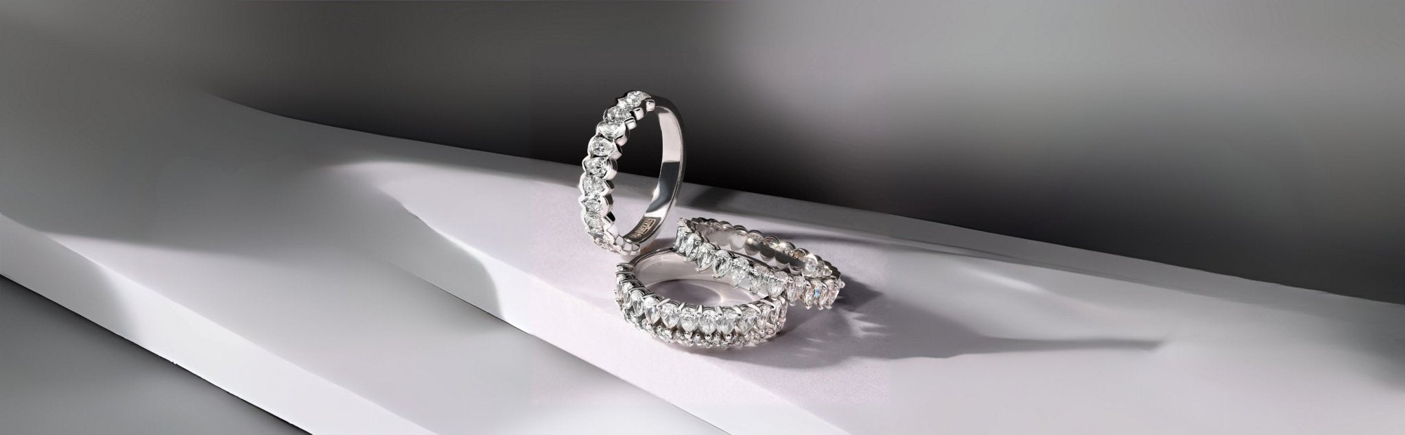 Pear Cut Lab Diamond Bands - Abtin & Co. 