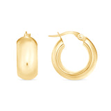 14K Gold Chunky Huggie Earring