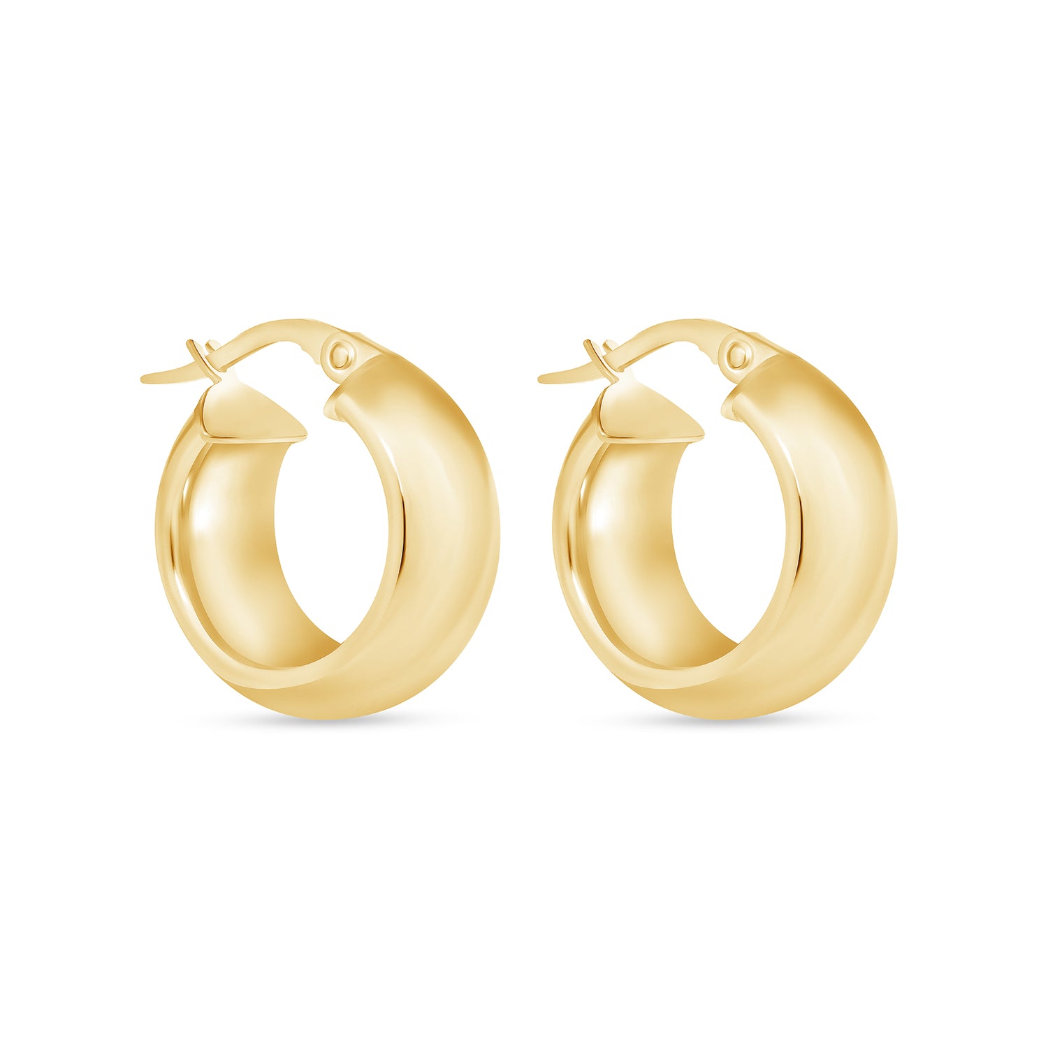 14K Gold Chunky Huggie Earring