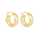 14K Gold Chunky Huggie Earring