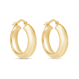 14K Gold Chunky Small Hoop Earrings