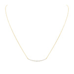 14K Gold Floating Diamond Smile Pendant - Abtin & Company 