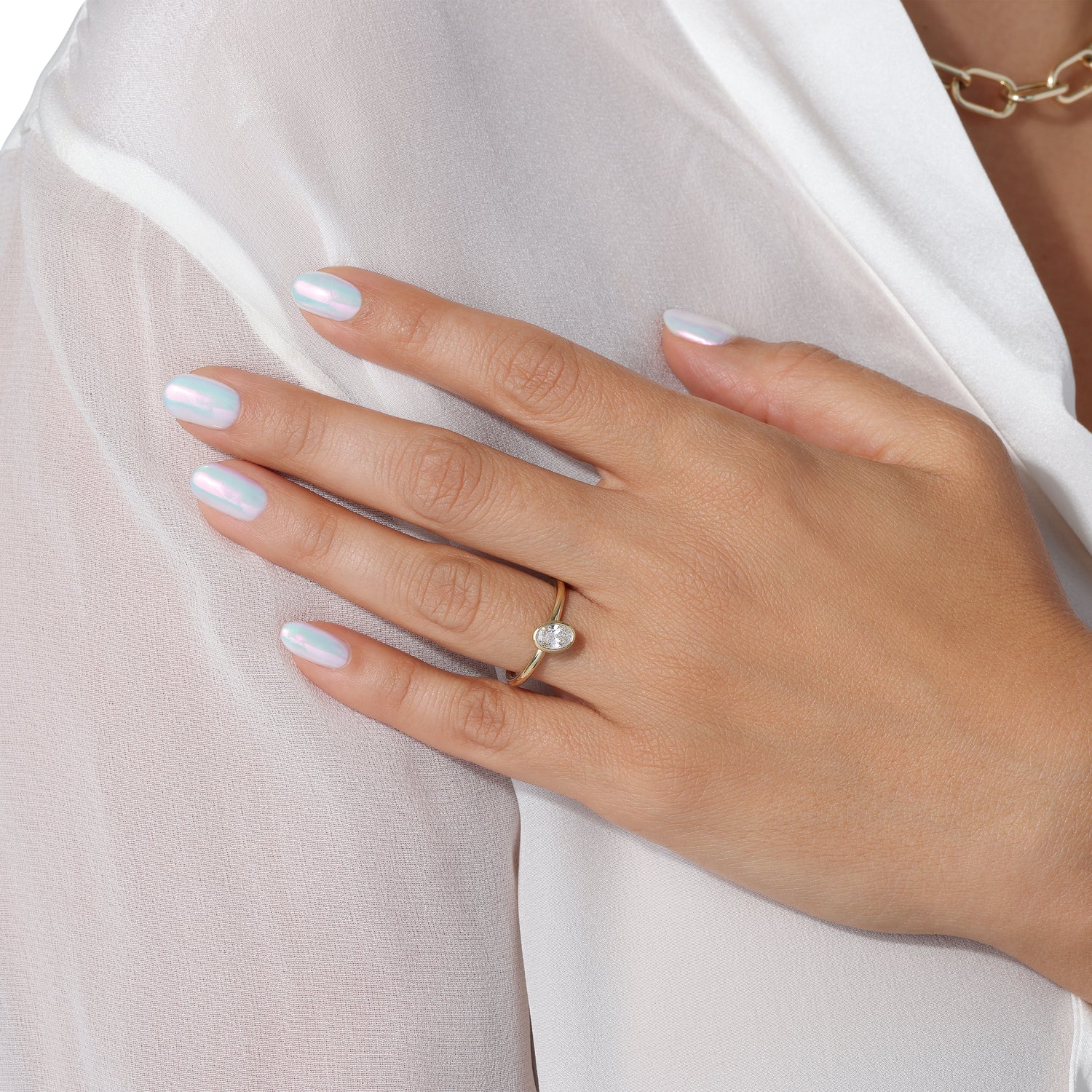 Offset Oval Lux Ring