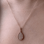 14K Diamond Pear Shaped Pendant/Diamond Tear-drop Pendant Pendant ABP-110-D-1  - Abtin & Co.