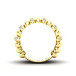 14K Gold Alternate Diamond Wide Dome Ring Ring ABB-611.1-D -1  - Abtin & Co.