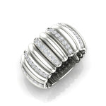 14K Gold Alternate Diamond Wide Dome Ring Ring ABB-611.1-D -1  - Abtin & Co.