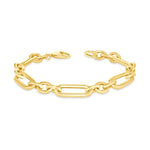 14K Gold Alternating Paperclip Chain-Link Bracelet Bracelet ABGBR-110-G  - Abtin & Co.