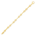 14K Gold Alternating Paperclip Chain-Link Bracelet Bracelet ABGBR-110-G  - Abtin & Co.