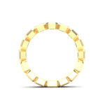 14K Gold Ascher Cut Halfway Eternity Bezel Set Lab Grown Diamond Wedding Band Ring Ascher Cut ABB-408.1-LGD-21  - Abtin & Co.