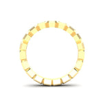 14K Gold Ascher Cut Halfway Eternity Bezel Set Lab Grown Diamond Wedding Band Ring Ascher Cut ABB-406.1-LGD-22  - Abtin & Co.