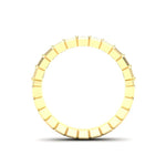 14K Gold Ascher Cut Halfway Eternity Half Bezel Set Lab Grown Diamond Wedding Band Ring Ascher Cut ABB-403.1-LGD-22  - Abtin & Co.