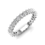 14K Gold Ascher Cut Three-quarter Eternity Modern Prong Set Lab Grown Diamond Wedding Band Ring Ascher Cut ABB-400.2-LGD  - Abtin & Co.