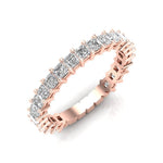 14K Gold Ascher Cut Three-quarter Eternity Modern Prong Set Lab Grown Diamond Wedding Band Ring Ascher Cut ABB-400.2-LGD  - Abtin & Co.