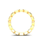 14K Gold Ascher Cut Three Quarter Way Eternity Bezel Set Lab Grown Diamond Wedding Band Ring Ascher Cut ABB-408.2-LGD-22  - Abtin & Co.
