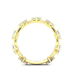 14K Gold Ascher Cut Three Quarter Way Eternity Bezel Set Lab Grown Diamond Wedding Band Ring Ascher Cut ABB-434.2-LGD-22  - Abtin & Co.
