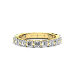 14K Gold Ascher Cut Three Quarter Way Eternity Floating Set Lab Grown Diamond Wedding Band Ring Ascher Cut ABB-414.2-LGD-1  - Abtin & Co.