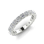 14K Gold Ascher Cut Three Quarter Way Eternity Floating Set Lab Grown Diamond Wedding Band Ring Ascher Cut ABB-414.2-LGD-1  - Abtin & Co.