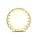 14K Gold Ascher Cut Three Quarter Way Eternity Floating Set Lab Grown Diamond Wedding Band Ring Ascher Cut ABB-414.2-LGD-21  - Abtin & Co.