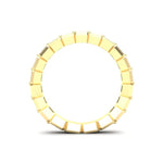 14K Gold Ascher Cut Three Quarter Way Eternity Half Bezel Set Lab Grown Diamond Wedding Band Ring Ascher Cut ABB-405.1-LGD-22  - Abtin & Co.