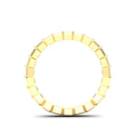 14K Gold Ascher Cut Three Quarter Way Eternity Half Bezel Set Lab Grown Diamond Wedding Band Ring Ascher Cut ABB-403.2-LGD-22  - Abtin & Co.