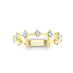 14K Gold Ascher Three Quarter Way Eternity Prong Set Lab Grown Diamond Wedding Band Ring Ascher Cut ABB-432.2-LGD-21  - Abtin & Co.