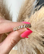 14K Gold Baguette & Round Diamond Wedding & Anniversary Band Ring ABB-385.1-D  - Abtin & Co.