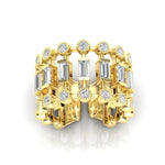 14K Gold Bezel Baguette Diamond Open Lace Ring Ring ABB-616.1-D  - Abtin & Co.