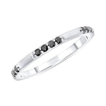 14K Gold Black Diamond Wedding Band/Stacking Ring Ring ABB-129-BDF  - Abtin & Co.