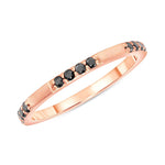 14K Gold Black Diamond Wedding Band/Stacking Ring Ring ABB-129-BDF  - Abtin & Co.