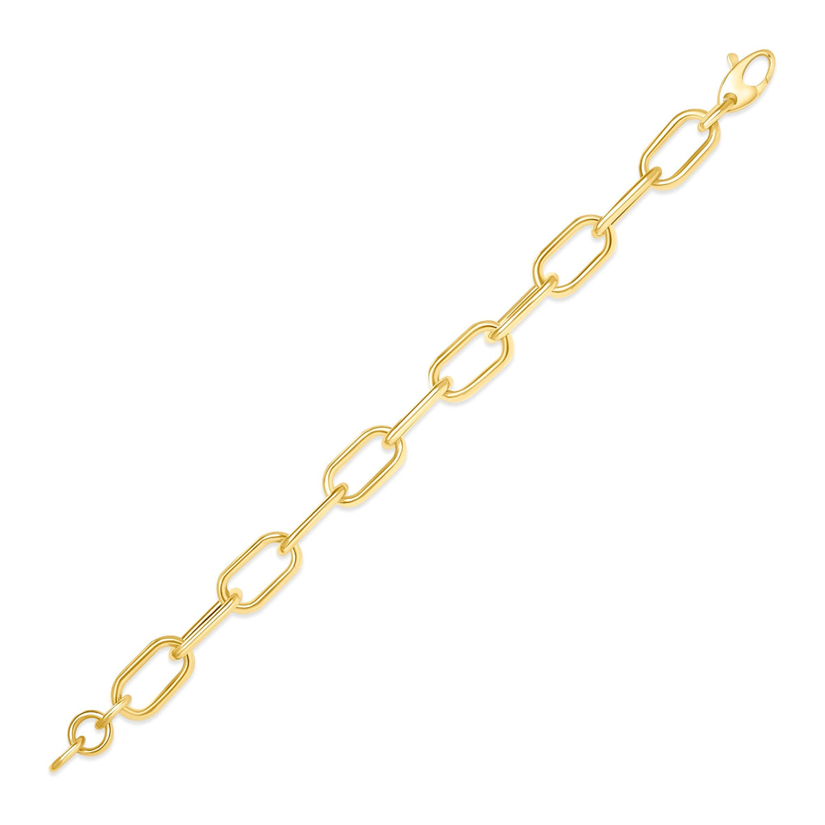 14K Gold Chunky Chain-Link Paper-clip Bracelet Bracelet ABGBR-102-G  - Abtin & Co.