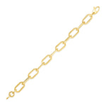 14K Gold Chunky Chain-Link Paper-clip Bracelet Bracelet ABGBR-102-G  - Abtin & Co.