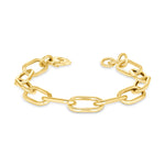14K Gold Chunky Chain-Link Paper-clip Bracelet Bracelet ABGBR-102-G  - Abtin & Co.