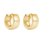 14K Gold Chunky Domed Hinge Huggie Earrings Earring ABGE-102.2-G  - Abtin & Co.