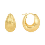 14K Gold Chunky Hoop Earrings Earring ABGE-114-G  - Abtin & Co.