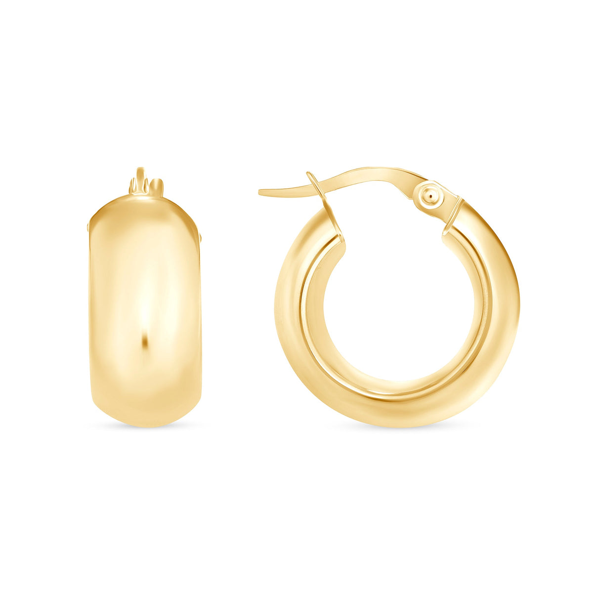 14K Gold Chunky Huggie Earring Earring ABGE-127.2-G  - Abtin & Co.
