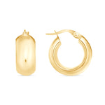 14K Gold Chunky Huggie Earring Earring ABGE-127.2-G  - Abtin & Co.
