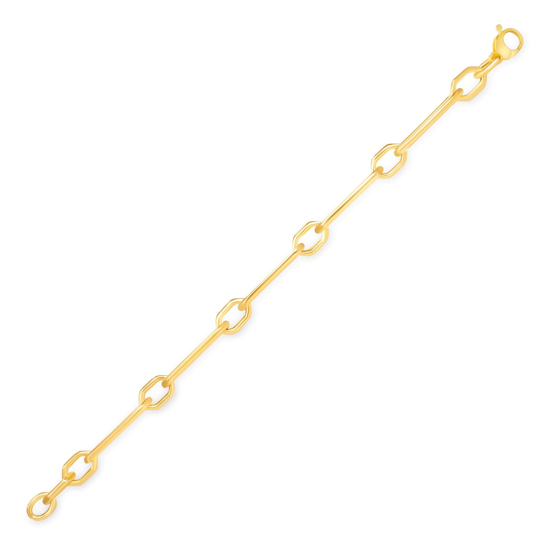 14K Gold Chunky Paper-clip Chain-Link Bracelet Bracelet ABGBR-106-G  - Abtin & Co.
