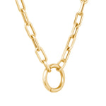 14K Gold Chunky Paperclip Chain Charm Necklace Necklace ABGN-100-N  - Abtin & Co.