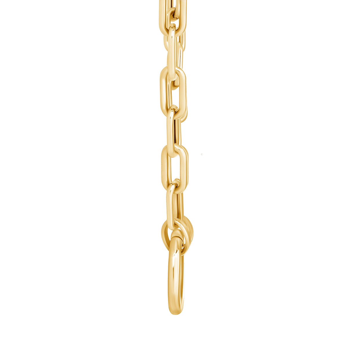 14K Gold Chunky Paperclip Chain Charm Necklace Necklace ABGN-100-N  - Abtin & Co.