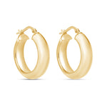 14K Gold Chunky Small Hoop Earrings Earring   - Abtin & Co.