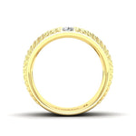 14K Gold Classic Patterned Diamond Cigar Band Ring ABB-622.3-D  - Abtin & Co.