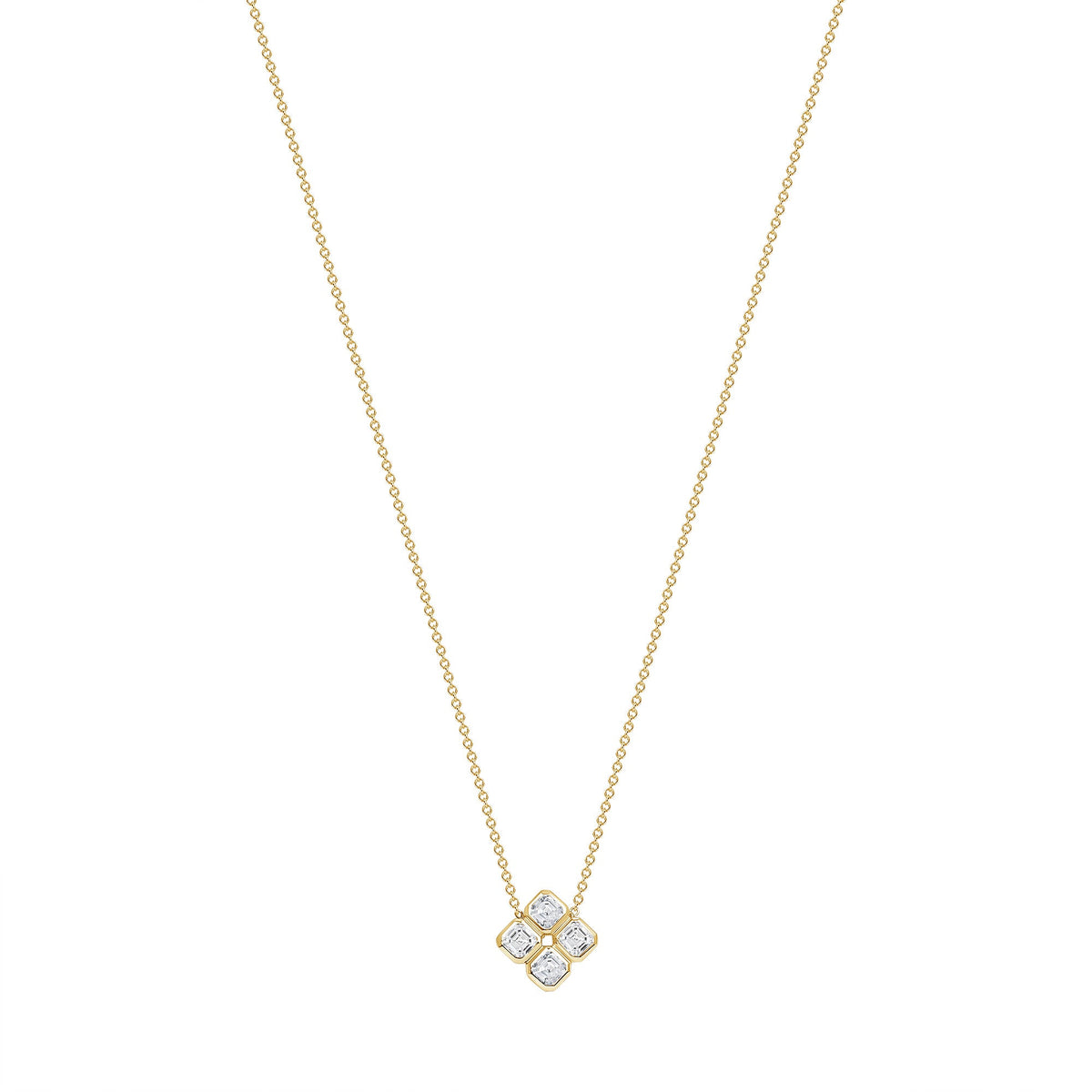 14K Gold Clover Diamond Pendant Pendant ABP-218.1-D-2  - Abtin & Co.