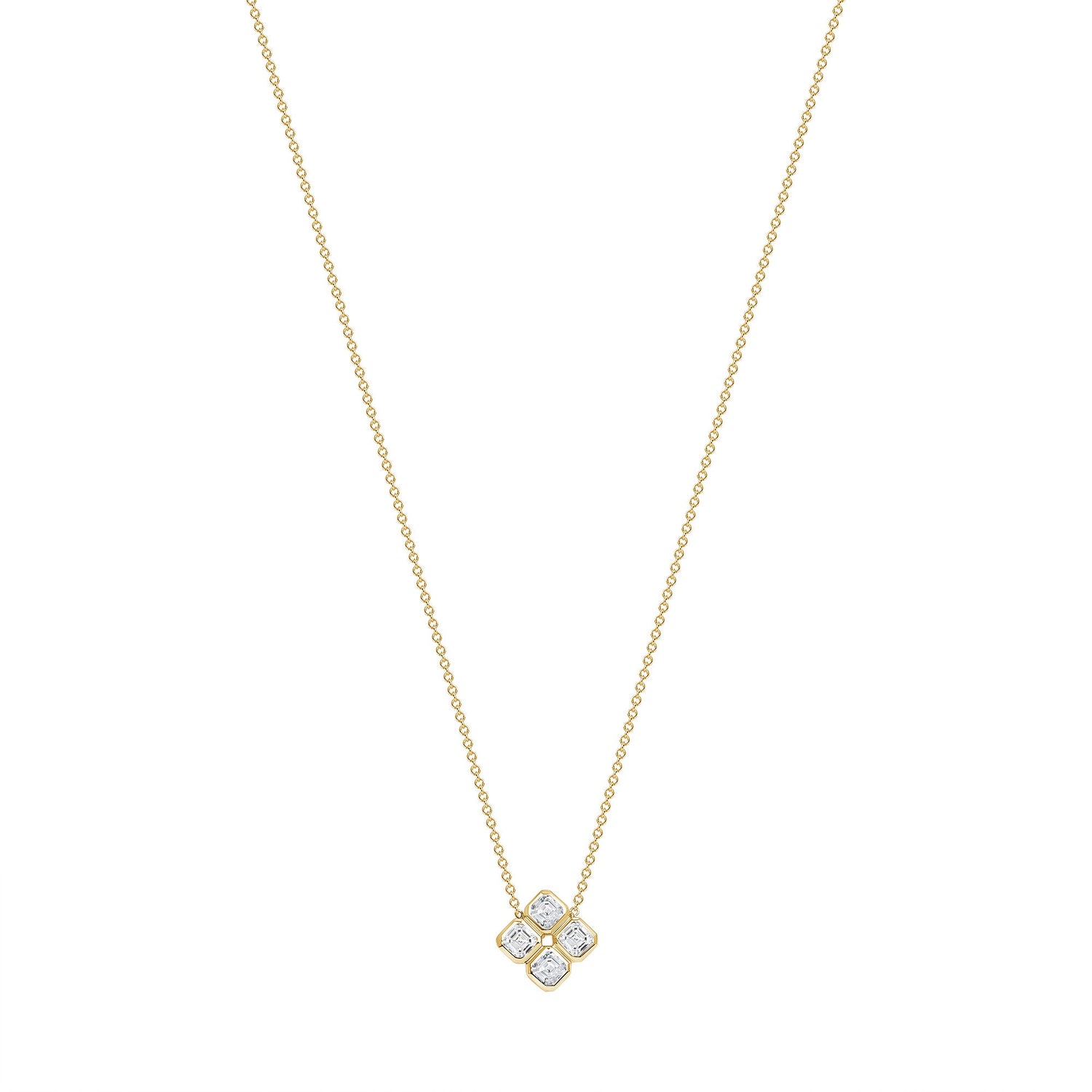 14K Gold Clover Diamond Pendant Pendant ABP-218.1-D-2  - Abtin & Co.