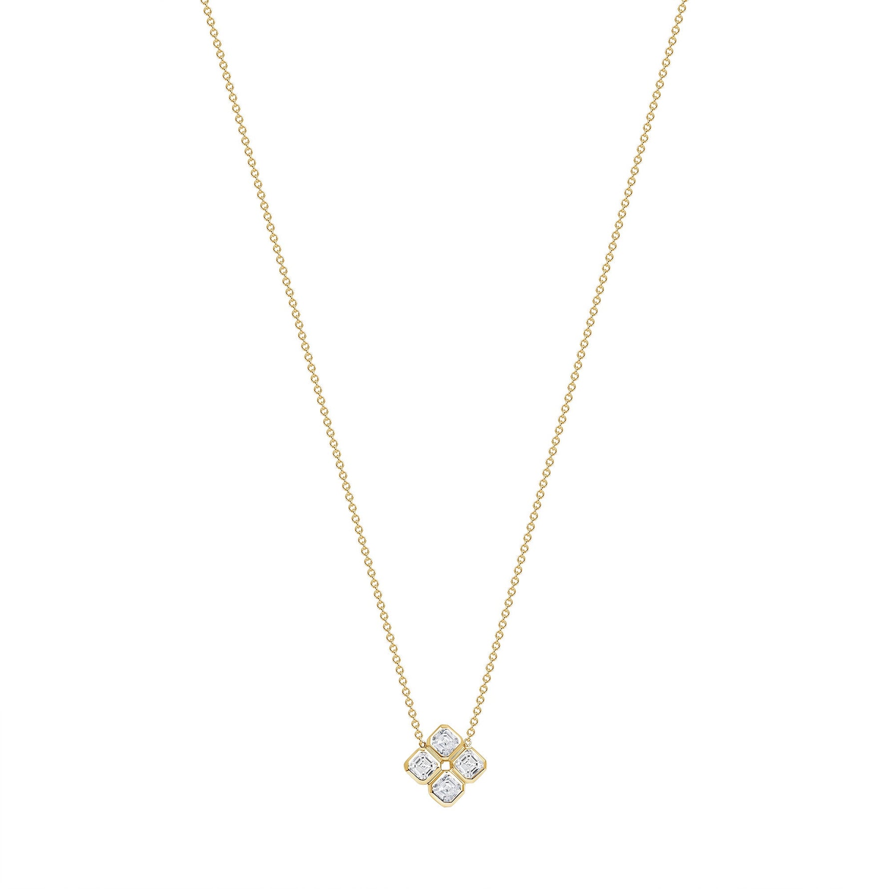 14K Gold Clover Diamond Pendant Pendant ABP-218.1-D-2  - Abtin & Co.