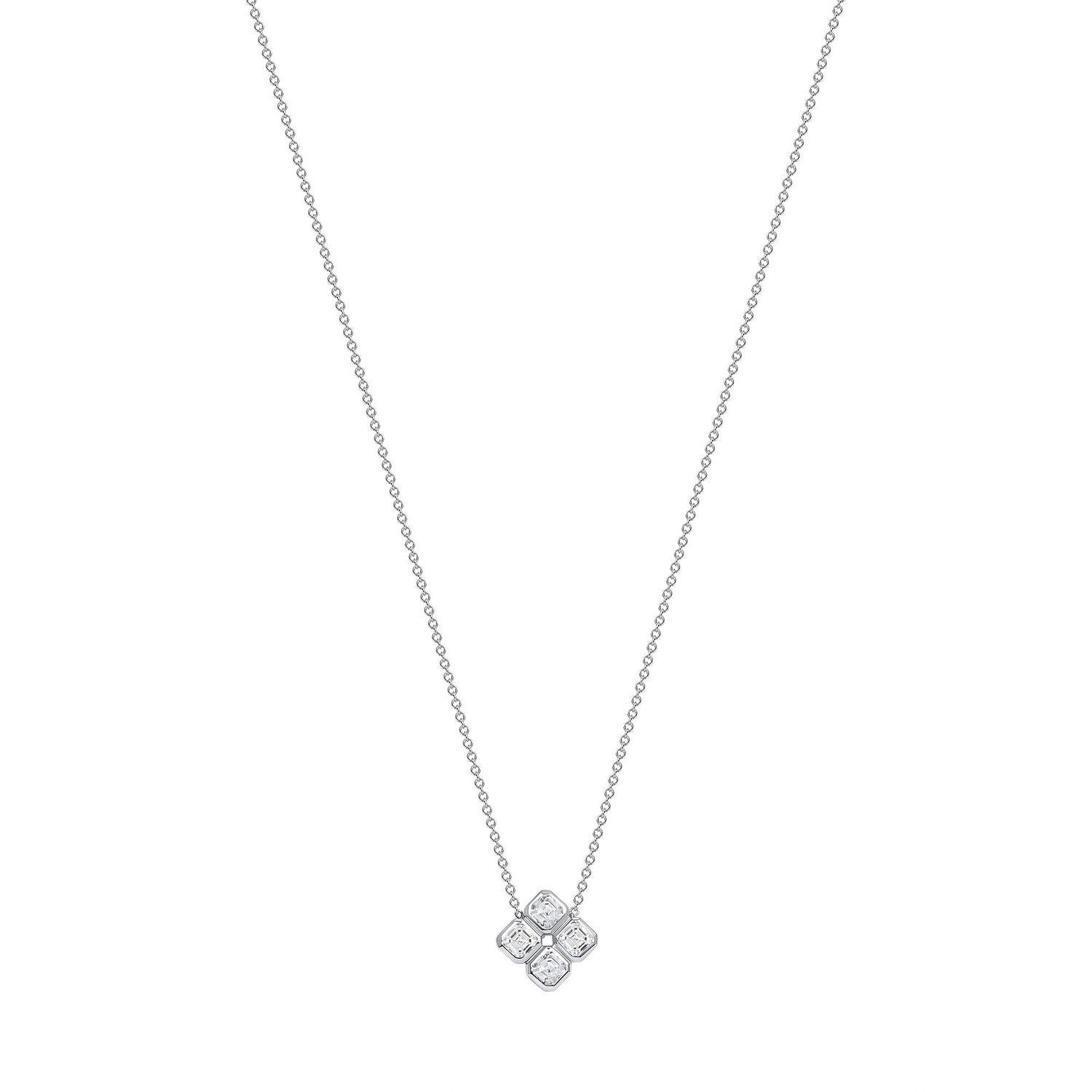 14K Gold Clover Diamond Pendant Pendant ABP-218.1-D-2  - Abtin & Co.