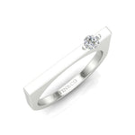 14K Gold Diamond Bar Ring Stacking Bar Ring Ring ABB-628.1-D-1  - Abtin & Co.
