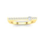 14K Gold Diamond Bar Ring Stacking Bar Ring Ring ABB-628.2-D-3  - Abtin & Co.